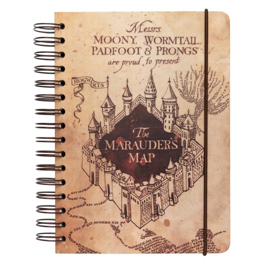 CUADERNO TAPA FORRADA A5 HARRY POTTER THE MARAUDER'S MAP