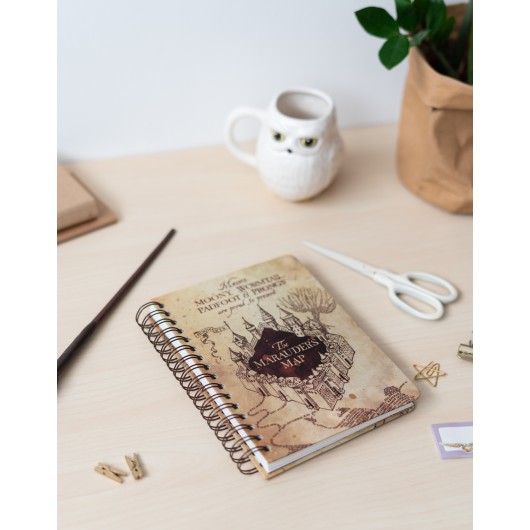 CUADERNO TAPA FORRADA A5 HARRY POTTER THE MARAUDER'S MAP