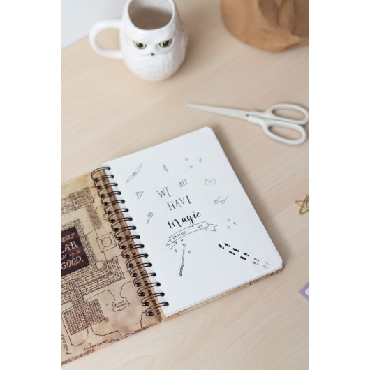 CUADERNO TAPA FORRADA A5 HARRY POTTER THE MARAUDER'S MAP