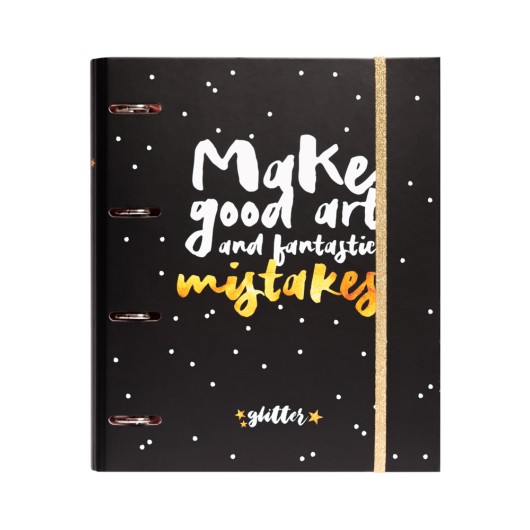 CARPETA 4 ANILLAS GLITTER STARS