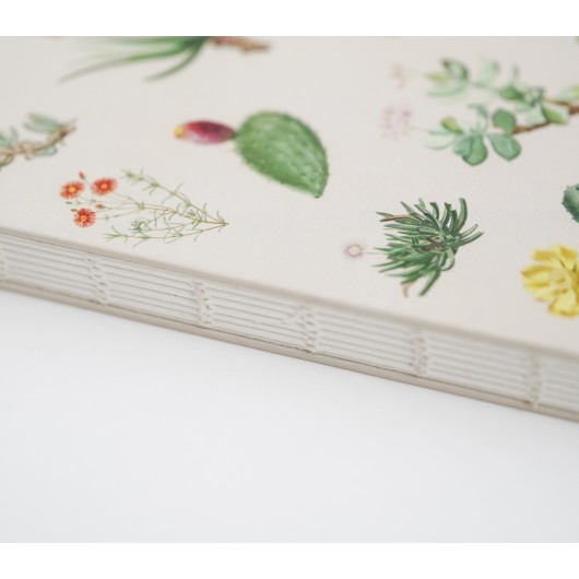 CUADERNO ENCUADERNACION ARTESANAL A5 BOTANICAL CACTI AND SUCCULENTS KOKONOTE