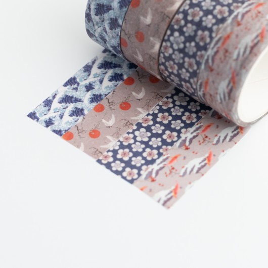 SET 4 WASHI TAPE HOKUSAI KOKONOTE