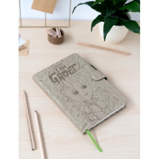 CUADERNO PREMIUM A5 CON BOLIGRAFO PROYECTOR MARVEL GROOT