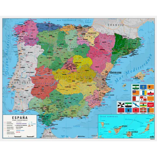 MINI POSTER MAPA DE ESPAÑA