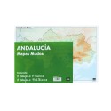 PACK 10 MAPAS MUDOS ES ANDALUCIA POLITICA FISICA
