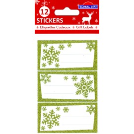 ETIQUETAS NAVIDAD COPOS DORADOS