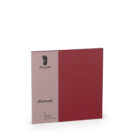 TARJETA DOBLE 157X157 COLORETTI 5 UNIDADES BURDEOS