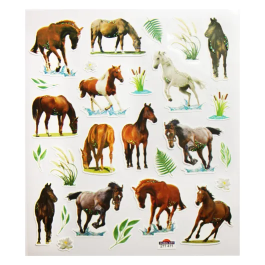 PEGATINAS CLASSY CABALLOS GLITTER