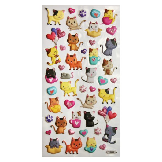 PEGATINAS TWEENY FOAMY GATOS JUGANDO