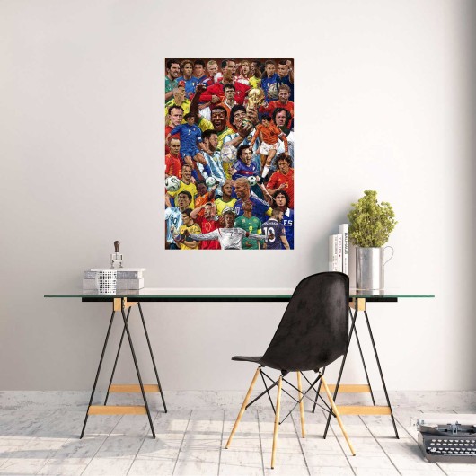 POSTER LEGENDARY FOOTBALLERS