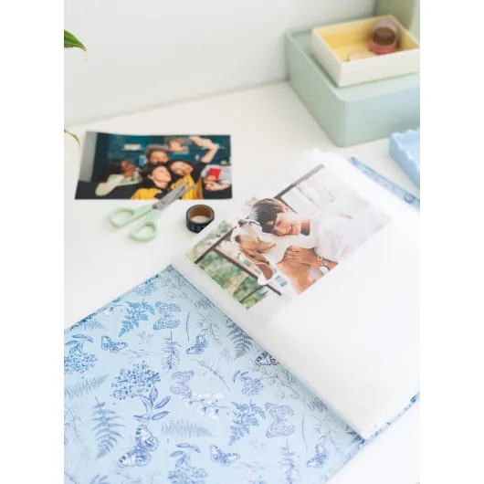 ALBUM FOTO 304 BOLSILLOS 13X20 CM BLUE BOTANY