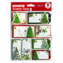 STICKERS SCENY TAG CHRISTMAS PINES