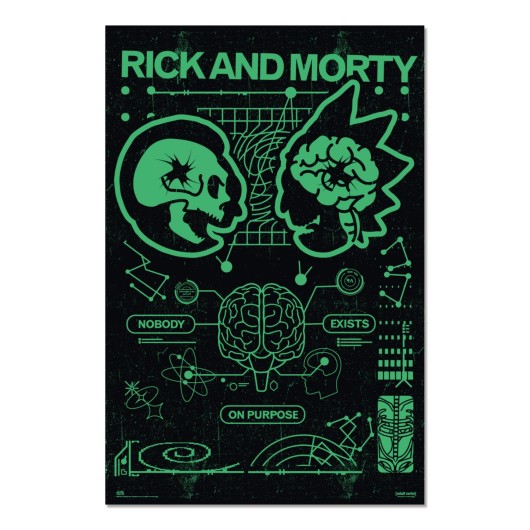 RICK & MORTY NOBODY EXIST ON PURPOSE POSTER 