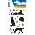 MAGIC BLACK PANTHER GOLD EMBOSSED STICKERS