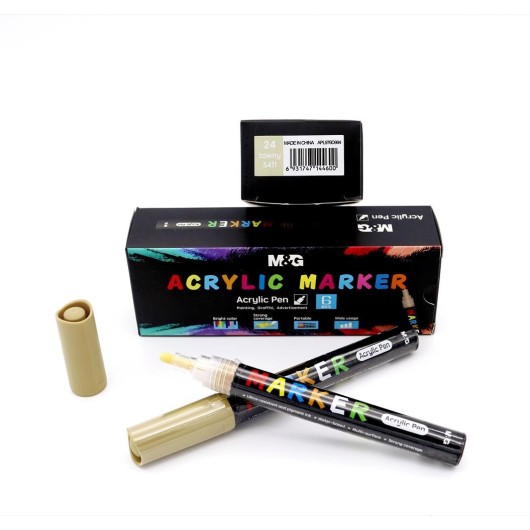 MARKER PEN BEIGE ACRYLIC PAINT PEN 24 S411