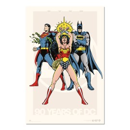 DC COMICS 90TH ANNIVERSARY POSTER