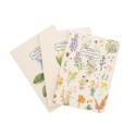 WILD FLOWERS PACK OF 3 A6 NOTEBOOKS