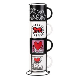 SET OF 4 KEITH HARING CUPS
