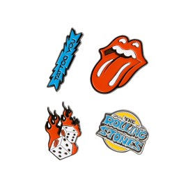 THE ROLLING STONES SET OF 4 PINS