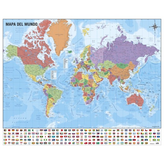 MINI POSTER MAP OF WORLD