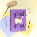 MEOW MEOW WEIRD CATS BINDER WITH PLASTIC SLEEVES