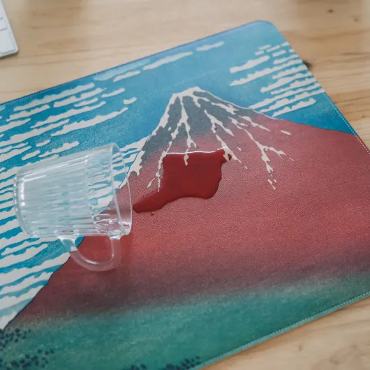 HOKUSAI VEGAN LEATHER MOUSE PAD