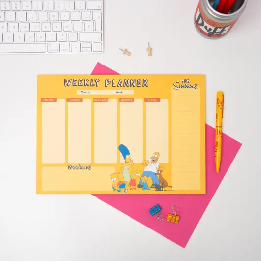 THE SIMPSONS A4 WEEKLY PLANNER