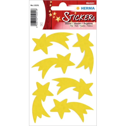 STICKER MAGIC CHRISTMAS STAR,FELT YELLOW