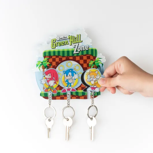 SONIC KEY HANGER WITH KEYRING