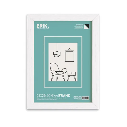 MDF WHITE FRAME A4 29.7 X 21 CM