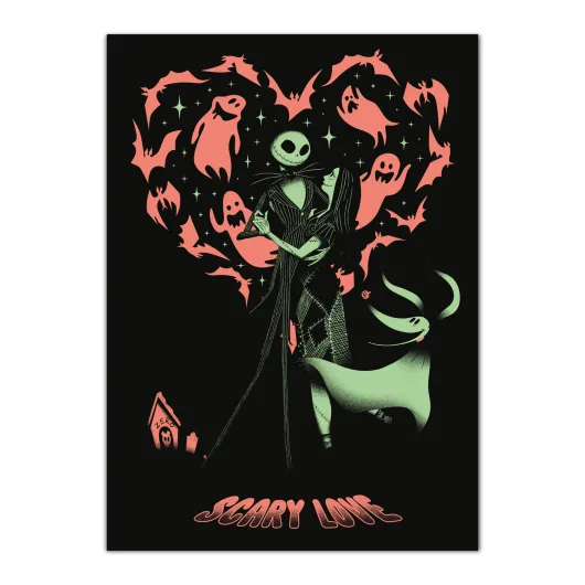 DISNEY NIGHTMARE BEFORE CHRISTMAS LUMINESCENT POSTER