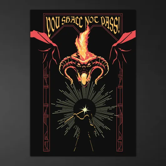 LORD OF THE RINGS BALROG LUMINESCENT POSTER