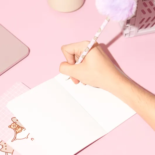 SET OF 10 PUSHEEN MOMENTS PENS WITH POMPON