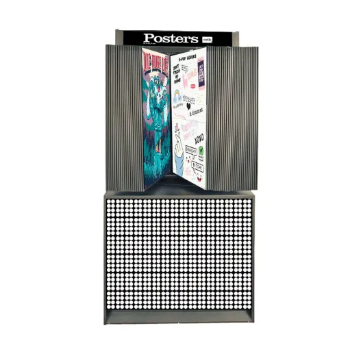 BLACK METAL POSTER DISPLAY KIT 96 REFS HIGH (WITHOUT MERCHANDISE) 