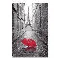POSTER PARIS-UMBRELLA RED