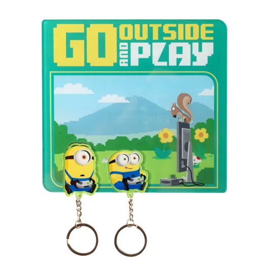 COLGADOR DE LLAVES CON LLAVERO MINIONS
