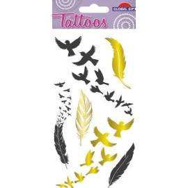 TEMPORARY BIRDS FLYING TATTOOS