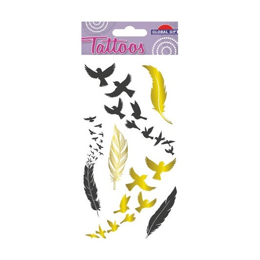 TEMPORARY BIRDS FLYING TATTOOS