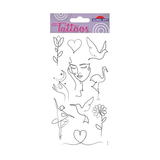 TEMPORARY LINE ART TATTO