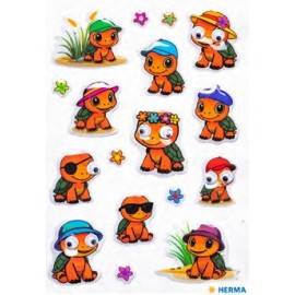 MOOVING EYES TURTLES MAGIC STICKERS