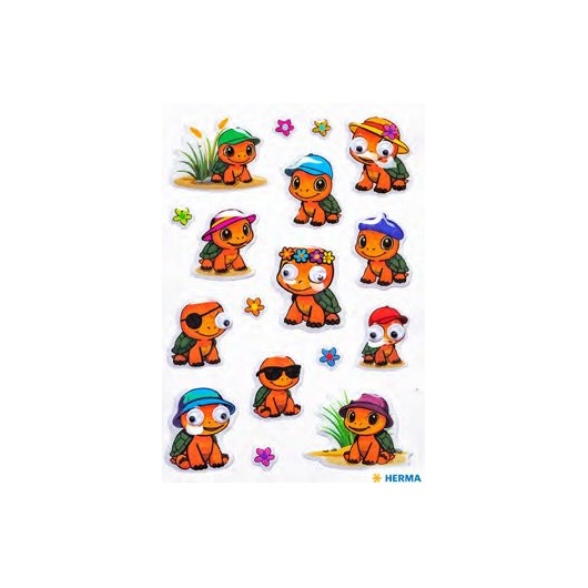 MOOVING EYES TURTLES MAGIC STICKERS