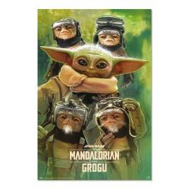 STAR WARS THE MANDALORIAN AND GROGU 1 POSTER