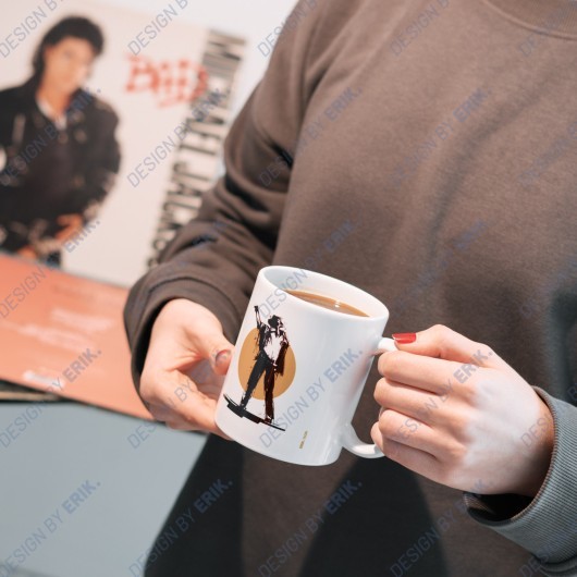 MICHAEL JACKSON KING OF POP WHITE MUG