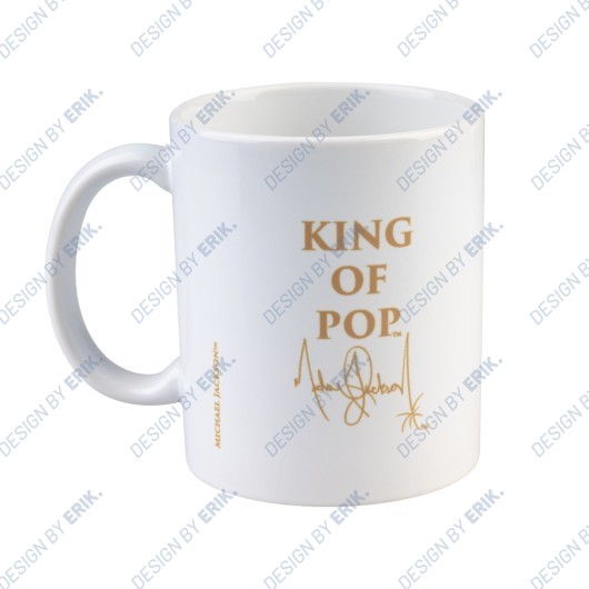 MICHAEL JACKSON KING OF POP WHITE MUG