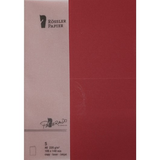 A6 CARD PAPERADO 5 UNITS MAROON