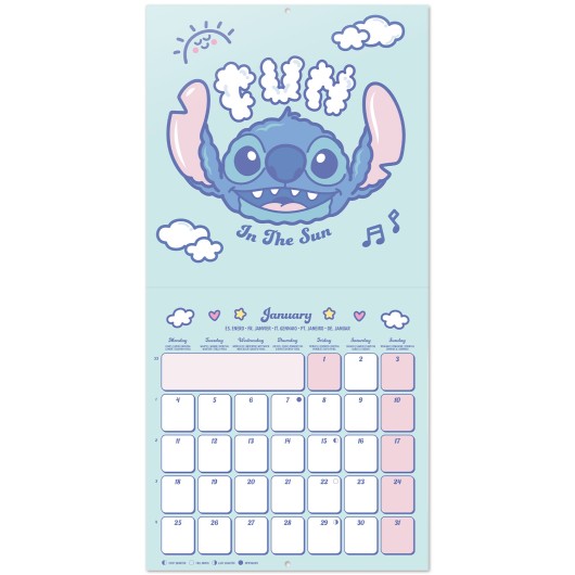 DISNEY STITCH 2027 30X30 CALENDAR