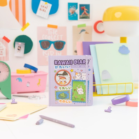 KAWAII 2026/2027 DAY PER PAGE M CASEBOUND 11 MONTHS ACADEMIC DIARY