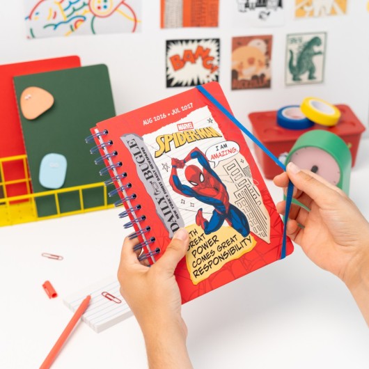 MARVEL SPIDERMAN 2026/2027 WEEK TO VIEW A5 12 MONTHS ACADEMIC DIARY