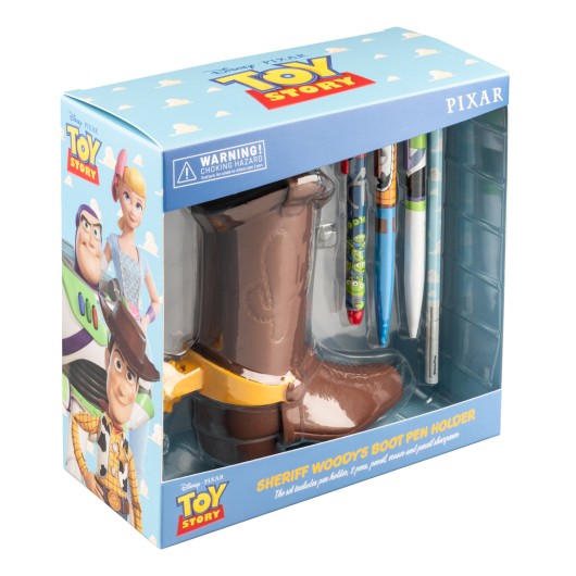 DISNEY PIXAR TOY STORY BOOT WOODY PEN HOLDER WITH STATIONERY SET