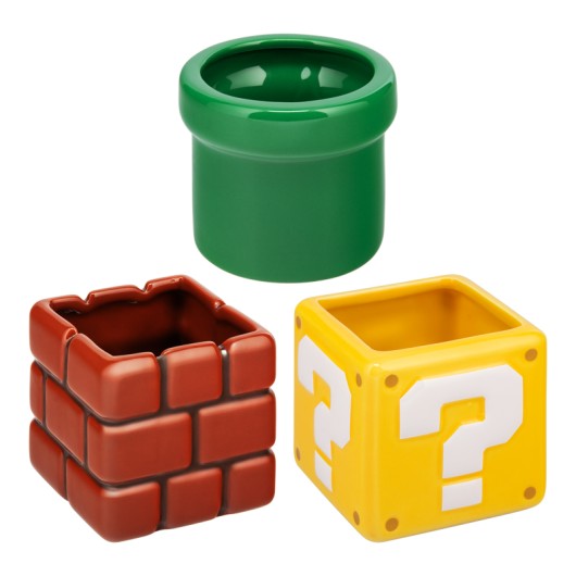 SUPER MARIO SET OF 3 3D SNACK BOWLS